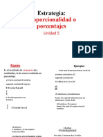 Proporcionalidad o Porcentajes