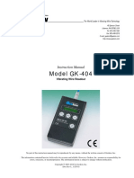 Model GK-404: Instruction Manual
