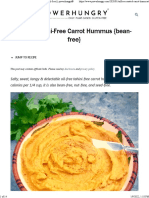 Oil-Free Tahini-Free Carrot Hummus (Bean-Free, Oil-Free) Powerhungry®