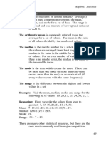 1.8: Statistics: Example: Find The Mean, Median, Mode, and Range For The