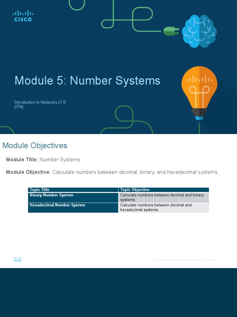 Module 5: Number Systems: Introduction To Networks v7.0 (ITN) | PDF ...
