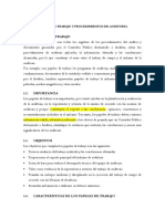 Tema 4 Papeles de Trabajo y Procedimientos de Auditoria