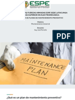 Elaboración de Planes de Mantenimiento Preventivo