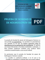 Prueba Kolmogorov-Smirnov Estadística