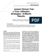 Randomized Clinical Trial of Four Adhesion Strategies: 18-Month Results