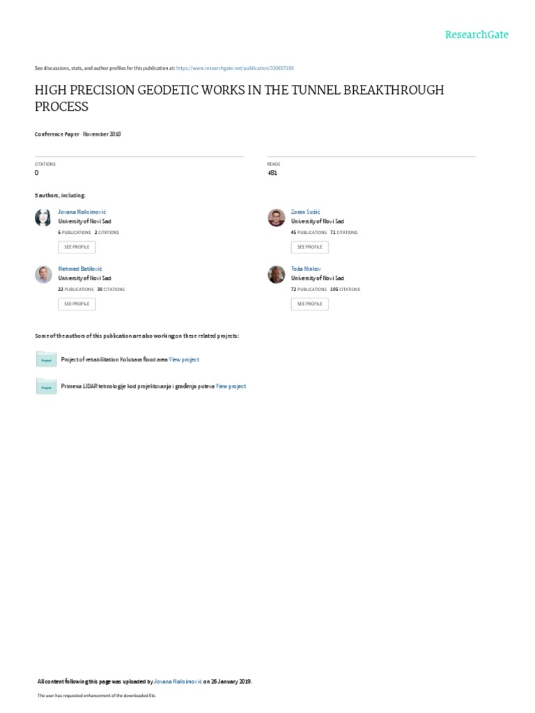 Geodetic Precision in Tunnel Construction | PDF | Inertial Navigation ...
