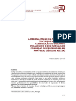 A MEDICALIZAÇÃO DA PEDAGOGIA DISCURSOS MÉDICOS NA CONSTRUÇÃO DO DISCURSO PEDAGÓGICO E NOS MANUAIS DE FORMAÇÃO DE PROFESSORES EM PORTUGAL (SÉCULOS XIX-XX)