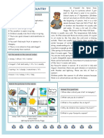 A Year in My Country Weather Reading Comprehension Exercises Tests Warmers Cool - 20163
