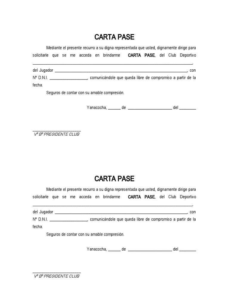 Modelo Carta Libertad PDF