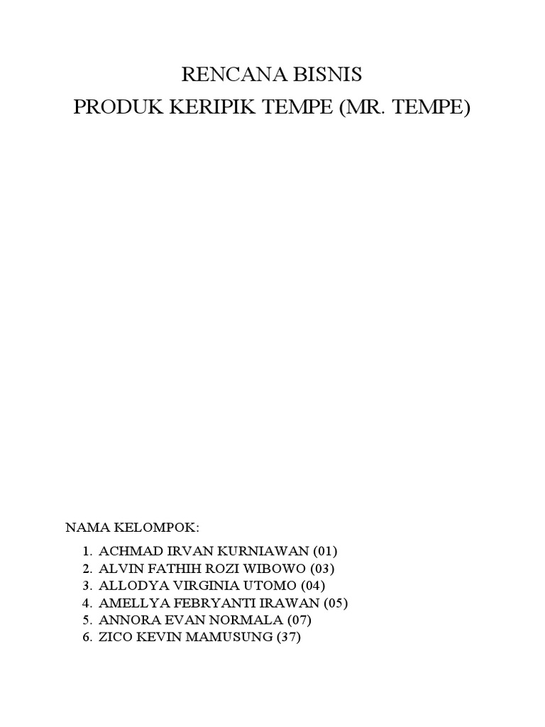 Rencana Bisnis Pdf