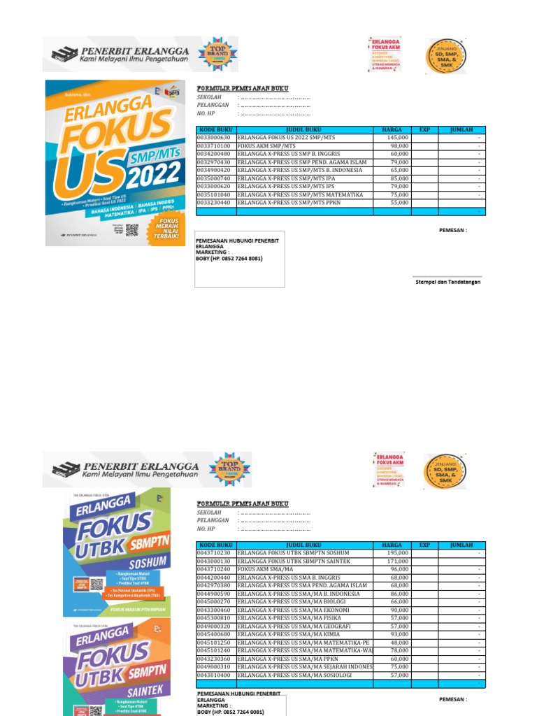 Katalog Buku Erlangga 2022 Pdf