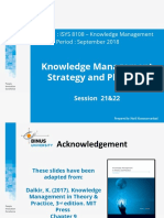 Knowledge Management Strategy and Planning