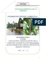 Informe de Gestión Ambiental Actividad Plátano - MDLM - 2021