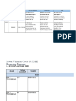 Jadwal Vaksin Minggu 16 Januari