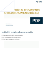 Introducción al pensamiento crítico: Los tipos de argumentación