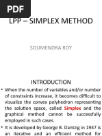 LPP – SIMPLEX METHOD