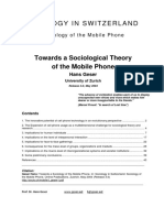 Sociology in Switzerland: Towards A Sociological Theory of The Mobile Phone
