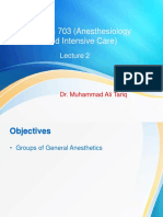 SURG 703 (Anesthesiology and Intensive Care) : Dr. Muhammad Ali Tariq