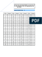 Answer Keys of The Written Test For Recruitment To The Post of Scientist/Engineer 'SC' (Civil) (Be004) & Civil, SCL (Be008) Held On 29.11.2015