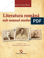 Literatura Romana Sub Semnul Modernitatii