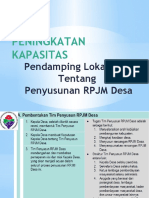 PENINGKATAN KAPASITAS Penyusun RPJM