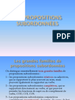 Les Propositions Subordonnées