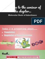 Translation and Regulation of Gene Expression