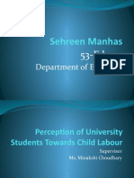 Sehreen Manhas: Department of Eduction