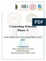 Counselling Schedule Phase I - 2