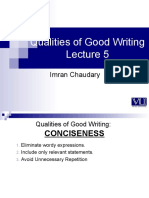 Qualities of Good Writing: Imran Chaudary