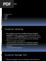 PL-SQL - Part2: Exception Handling Procedure Function Cursors Trigger