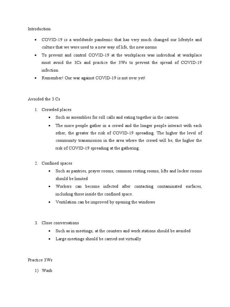 3Cs and 3WS | PDF