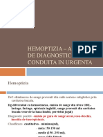 Hemoptizia - Algoritm de DG Si Conduita in Urgenta