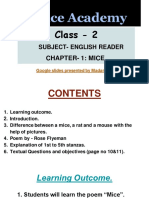 Class 2 English Reader Chapter 1 Mice
