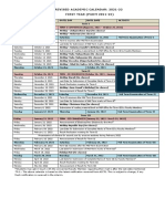 Revised Academic Calendar (21-22) - First Year - PGDM 2021-23
