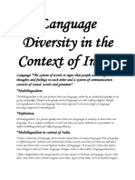 Language Diversity in the Context of India