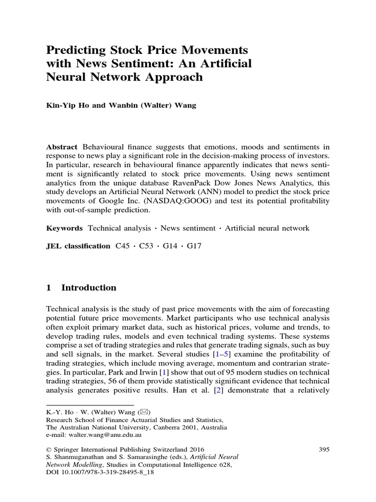 Studies in Computational Intelligence | PDF | Technical Analysis | Alphabet  Inc.