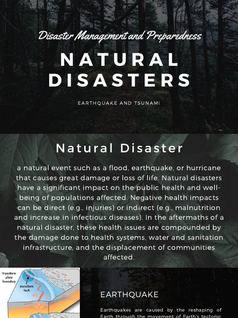 Disaster Management and Preparedness | PDF | Earthquakes | Tsunami