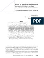 A Inserção Do Psicólogo Na Residência Multiprofissional Em Saúde Um Relato de Experiência Em Oncologia