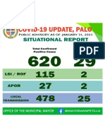 COVID-19 Updates As of January 25 - 31, 2021