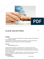 Clause and Its Types