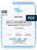 HORTICULTOR ORGÂNICO TURMA 07-Certificado de Conclusão Do Curso 6388