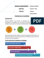 Financial Planning: Financial Management ACM 301 DHA-O5