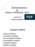 BIO 203 Biochemistry I by Seyhun YURDUGÜL, PH.D.: Enzyme Inhibition