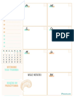 Kalendarz Tygodniowy Planer Październik 2021 Różowy Turkusowy Kolorowy 1