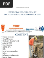 Underground Cable Fault Location Using Arduino, GSM & GPS: Presentation of Main Project On