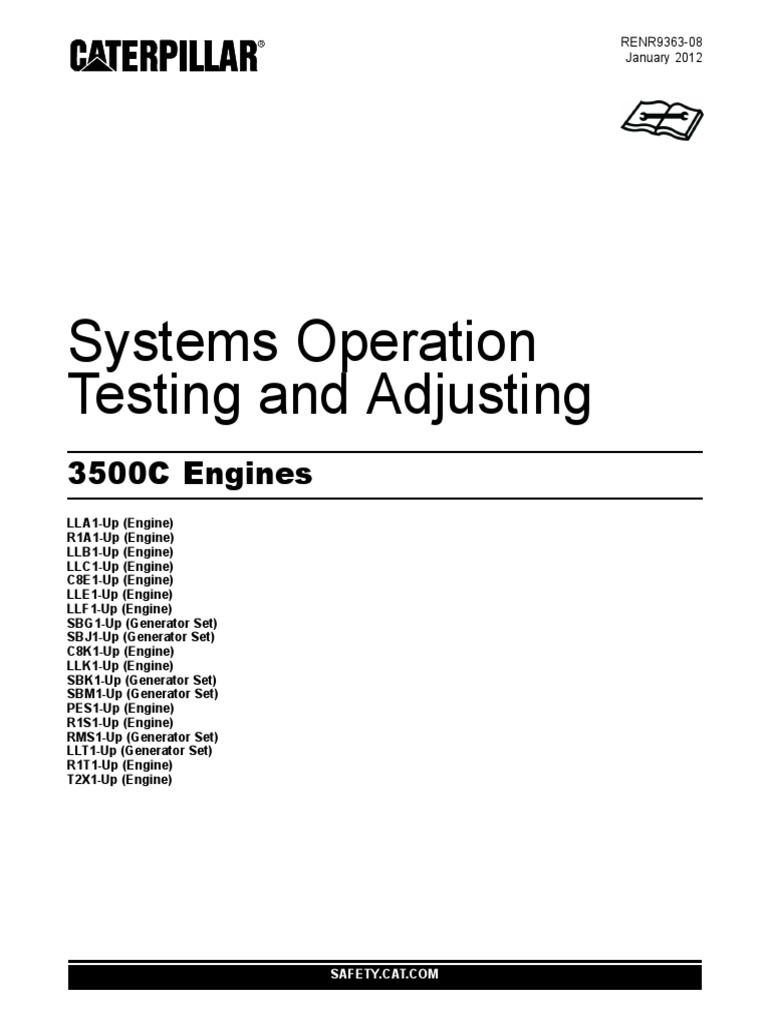 Cat 3500c Systems Operation Testing and Adjusting Manual PDF Fuel
