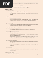 Lecture Notes 1 - Introduction To SMEs