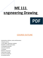 ME 111 Engineering Drawing Course Outline