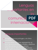 Lenguas Importantes en La Comunicación Internacional